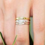 👉 Steel vrouwen meisjes Custom Name Rings Skinny For Women Girls Anillos Mujer Personalized Engraved Ring BFF Stainless Jewelry