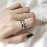 👉 Zirconia zilver vrouwen XIYANIKE 925 Sterling Silver Hot Fashion Wishful Olive Leaves Cubic Adjustable Finger Rings For Women Jewelry Wedding