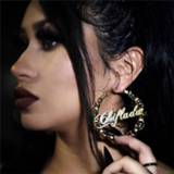 👉 Vrouwen JesElleCo 30 50 70 90 100mm Hiphop Bamboo Hoop Earrings Custom Name Style Customized For Woman Jewelry