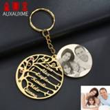 👉 Steel vrouwen Auxauxme Custom Tree of Life Name Pedant Necklace Stainless Engrave Family Member Photo Jewelry for Men Women