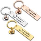 👉 Keychain jongens meisjes Custom Couple for Boyfriend Girlfriend Engraved Private Photo Name Text Keyring Wedding Anniversary Gifts