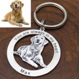 👉 Keychain Custom Dog Personalzed Pet Photo Keyring Picture Memorial Gift for Lover