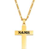 👉 Hanger vrouwen Anniyo Customize Name Men Women Personalise Names Cross Pendant Necklaces Christian Catholic Custom Ornaments Jewelry #060021
