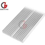 Radiator aluminium 100x60x10mm Silber Ton Kuehler Kuehlkoerper Heatsink Heat Sink Cooling Heating Dissipation for LED COB Light