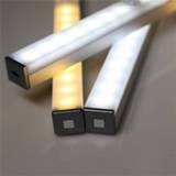 👉 Wardrobe 21cm 29cm 14 LEDs 20 Long Strip Under Cabinet Light Magnetic Closet Lights Motion Sensor Lamp For Kitchen