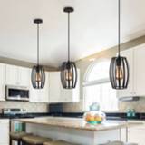 👉 Hanger Vintage Industrial Pendant Light Lighting Metal Cage Lamp Shade Loft Hanging Lights for Home Kitchen Living Room Decor Luminaire