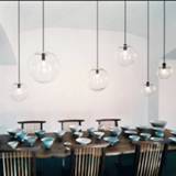 👉 Hanger zwart goud Modern Nordic Gold Black Glass Globe Ball Pendant Lights for Dining Room livingroom Bar Restaurant Suspension E27 LED Lamp