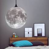 👉 Hanger 3D Print Pendant Moon Lights Novelty Creative Atmosphere Night Light Lamp Restaurant/Bar Hanging Lighting