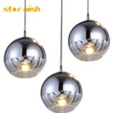 👉 Hanger zilver Nordic silver eleStar wish ctroplate glass pendant lights hanging dining room restaurant home decoration indoor lighting