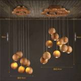 👉 Hanger Europe Designer Wooden Hanging Lights Timber Ball Lamp G4 Pendant Decorative Lighting Fixture Foyer Room MJ1017