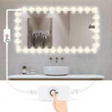 👉 Wardrobe Waterproof LED Strip Mirror Light Bathroom 5V USB Touch Control Dimmable For Table Makeup
