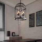 👉 Hanger Antique Vintage pendant retro handing ceiling lamps iron luxury crystal drop birdcage chandelier for coffee shop