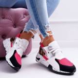 👉 New Fashion Women's Sneakers Leopard Print Leather Thick Bottom Increased Sneakers Casual Comfortable Sports Shoes for Ladies