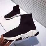 👉 Sock vrouwen Plus Size 43 44 45 Paris Socks Shoes Women Breathable Knitting Boots Speed Trainers Sneakers High Top for Men LN22