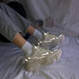 👉 Sneakers vrouwen 2020 Autumn Women Chunky High Heels Wedge Platform Casual Shoes Fluorescent Ladies Dad Reflection At Night