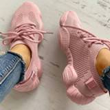 👉 Shoe vrouwen Fashion Women Vulcanized Casual Shoes Mesh Sneakers Ladies Up Stretch Flat Woman Zapatos Mujer Sport