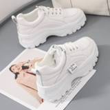 👉 Shoe wit vrouwen 2020 New Style Shoes Women's Athletic Casual Thick Bottomed Elevator Synthetic Womens White