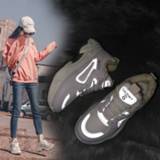 👉 Sneakers leather vrouwen Women Shoes 2019 Fashion Designer Woman Lace-Up Winter Warm Fur 5CM High Platform Chunky Female