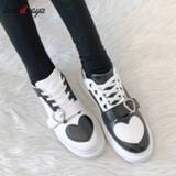 👉 Sneakers vrouwen Lolita sneaker Women Vulcanized Shoes Young Gilrs Mixed Color Woman Flat Breathable Female LaceUp Casual Footwear