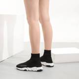👉 Sock zwart vrouwen 2020 High Top Mesh Shoes Women Sneakers Black Brand Designer Mens Unisex Slip on Boots Cartoon Vulcanized Plus Size