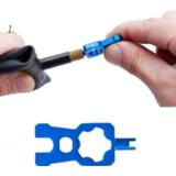 👉 Bike blauw 4 IN 1 Portable Repair Bicycle Valve Tools Valves Core Wrench MTB Road Disassembly Installation Tool Removal Parts Blue