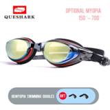 👉 Lens vrouwen -150 To -700 Degree Myopia Swim Goggles Men Women HD Clear Anti-fog Swimming Glasses Anti-Uv Eyewear