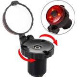 👉 Bike New Handlebar Plug Rearview Mirror Adjustable Bicycle Looking Glass With Light 360 degrees lamp