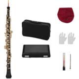 👉 Glove reed leather Professional Oboe C Key Semi-automatic Style Nickel-plated Keys Woodwind Instrument with Gloves Case Carry Bag