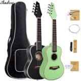 👉 Mini guitar zwart donkergroen Solid Ukulele Mahogany Andrew Concert Tenor Black Kit 23-inch Green Instrument Band Accessories
