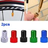 Bike alloy Aluminum Valve Adapter for Presta Cap Convert to Schrader Bicycle Air Nozzle Tube Cycling Accessories