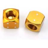 👉 Bike goud aluminium Gold(Colors) Dice Valve Caps Tire Air Stem For Car Trunk Bicycle Wheel Rims 4pcs/lot