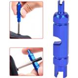 👉 Bike alloy 1PC Valve Core Key Aluminum MTB Mini Cycling Double head Multi-use Bicycle Wrench Disassembly Tool Outdoor Sport