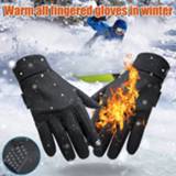 Glove Outdoor Winter Men Knitted Gloves Touch Screen Non-slip Cycling Male Mitten Thicken Warm Wool Cashmere Solid Autumn