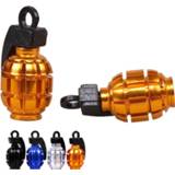 👉 Bike alloy 4Pcs/Lot Car Truck Motorcycle Accessories Valve Cap Grenade Design Aluminum Tire Wheel Stem Caps 8