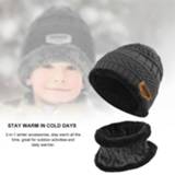 👉 Beanie kinderen jongens meisjes Kids Winter Knitted Hat Thick and Neck Warmer Scarf Set 2 Pcs for 5-14 Year Old Boy Girl Curl Cotton