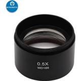 👉 Lens WD165 0.5X 0.7X 1.0X 2.0X Auxiliary Objective Microscope Barlow Glass For Trinocular Stereo Zoom