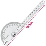 High quality 180 degree semicircular protractor angle ruler divider stainless steel gauge wood Steel High quality 180 degree semicircular protractor angle ruler 0-145mm divider stainless gauge wood