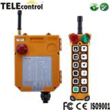 👉 Afstandsbediening Telecontrol 12 buttons industrial wireless overhead EOT crane remote control F24-12D with mushroom emergency rotary switch