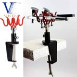 👉 Airbrush Holder Clamp-On Stand Holds 2 Airbrushes Hobby Spray Gun Parts Table Bench Top Mount Tool Accessories