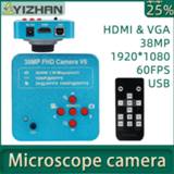 👉 C-Mount 38MP HDMI VGA USB Industrial Electronic Digital Laboratory Microscope Camera Biological Stereo Soldering Repair