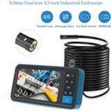 👉 Lens 1080p HD 8.0MM Dual 5.5mm 4.5 Inch LCD endoscope Borescope 5M snake flexible tube inspection camera 3.9mm Otoscope