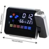 👉 Weerstation Smart Home Projection Digital Weather Station Time Projector LCD Snooze Alarm Clock Color Display w/ LED Backlight