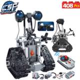 👉 2020 NEW City Creative RC Robot Electric Building Blocks Technic Remote Control Intelligent Robot Bricks Toys Children 408PCS