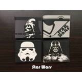 👉 Portemonnee PU leather Star Wars Wallet Short Two-fold Personality Creative Coin Purse Anime Peripheral Surprising Kid Gift