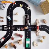 👉 Carpet PVC XIHATOY Puzzles Track Children DIY Car Highway Splicing Building Motorway Traffic Kits Game Scene Learning Toys