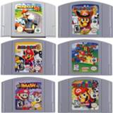 👉 Video game Super Smash Bros Mario Party 2 3 Marioed Kart 64 Card for Nintendo Games Cartridges N64 Console English USA/EU