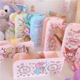 👉 Organizer 1pc Melody Storage Box Desktop Pen Holder Makeup Stand Case Kuromi Pencil Shelf