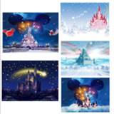 👉 Poster meisjes Disney Castle Background Cloth Children Girls Birthday Party Wall Decoration Mickey Mouse Room Christmas Gifts