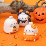 👉 Ornament Blind Box Toys MOLANG Halloween Series Guess Bag Anime Figures Cute Model Doll Desktop Ornaments