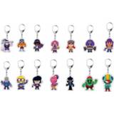 👉 Keychain BRAWLing Anime Game STARS Acrylic action toys Key Chain 3D Double Side Cartoon Ring Kid Trinket Gift Holder